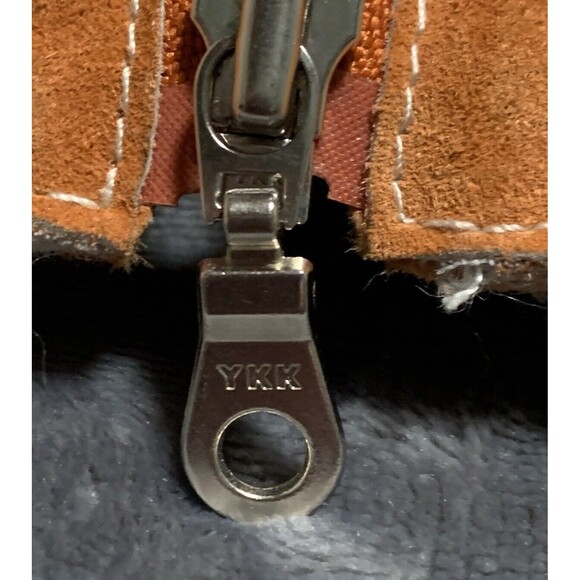 Vintage Wilsons Maxima Women Jacket XL Orange Zip Front Faux Fur Penny Lane Flaw - Picture 9 of 16